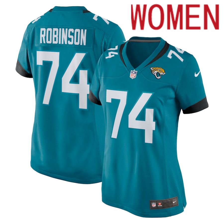 Women Jacksonville Jaguars 74 Cam Robinson Nike Green Nike Game NFL Jersey